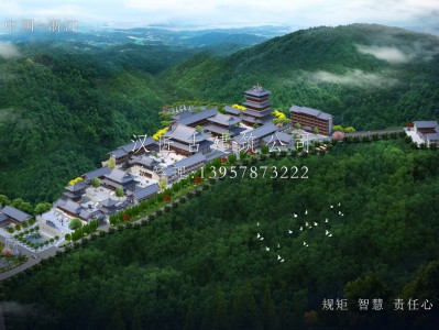 山东长福禅寺仿唐建筑规划设计